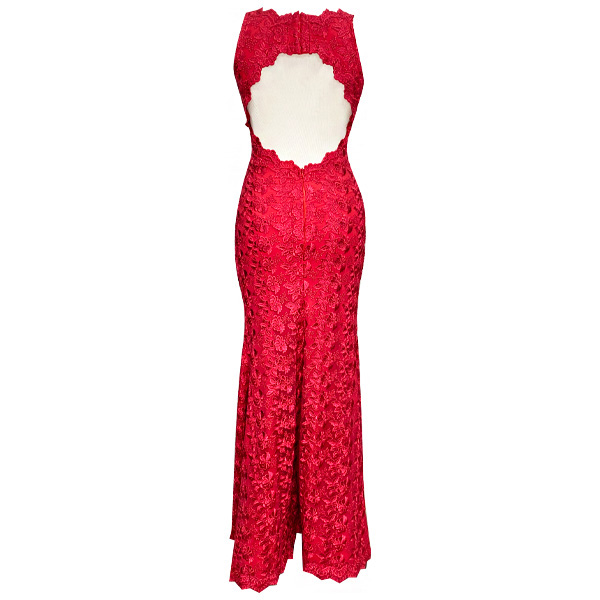 Vestido SalBaut Encaje Rojo- M