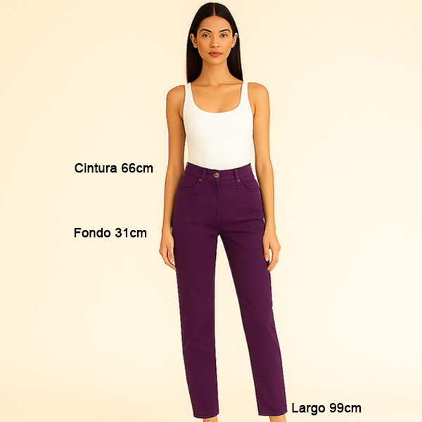 Mom Jeans Pull&Bear Morado- XS