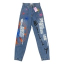 Mom Jeans Shambray Estampado- XS