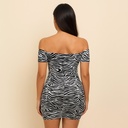 Vestido Shambray Animal Print- M