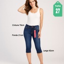 Jeans Tipo Pescador Vigos Azul Oscuro