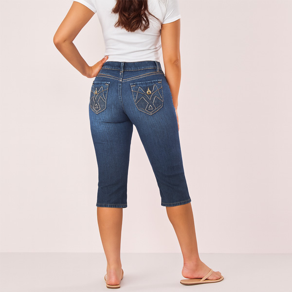 Jeans Tipo Pescador Vigos Azul Oscuro
