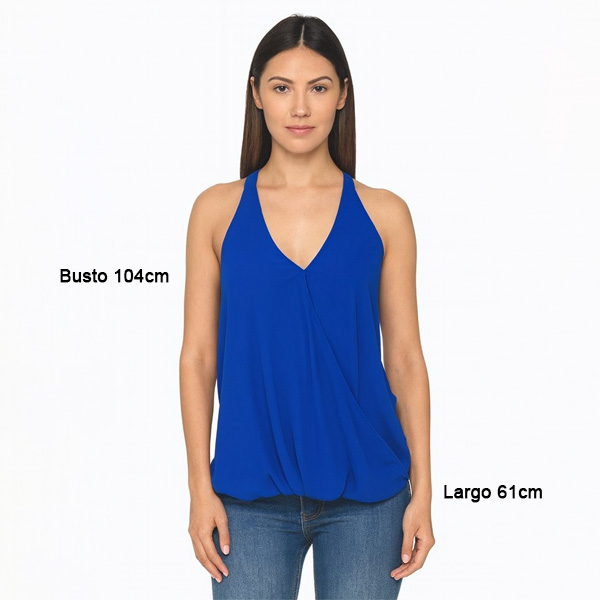 Blusa Naked Zebra Azul Rey- L