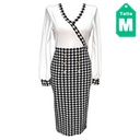 Vestido Shein Blanco y Negro-M