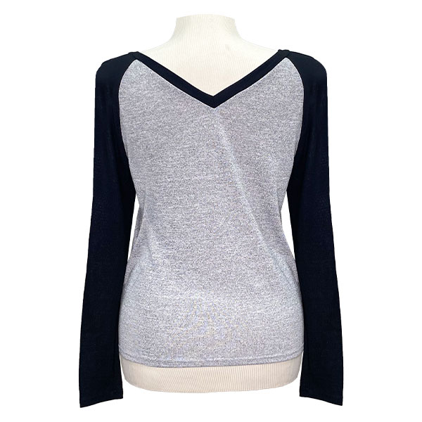 Blusa Gris y Negro- M