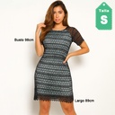 Vestido Lucy Paris Negro y Azul Claro