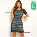 Vestido Lucy Paris Negro y Azul Claro