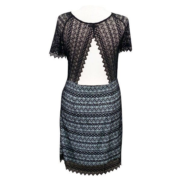 Vestido Lucy Paris Negro y Azul Claro