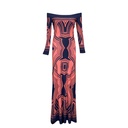 Vestido Vava Voom Azul Marino y Palo Rosa