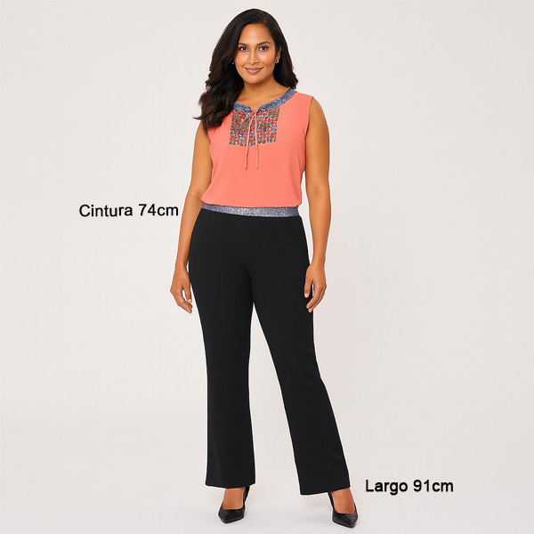 Pantalon Vertigo Negro Bordado- 25