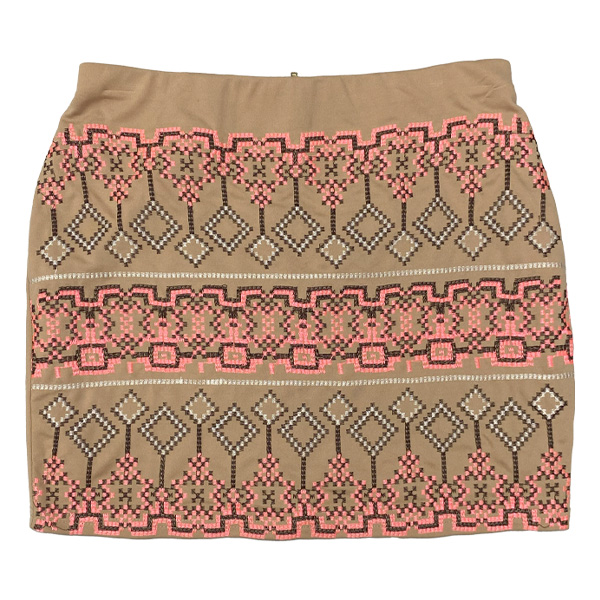 Falda Marineblu Estampado- L