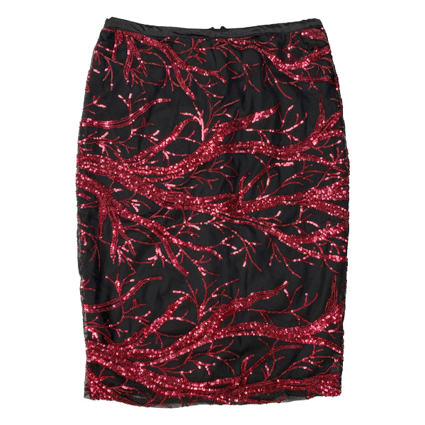 Falda  Runway Negro y Rojo- L