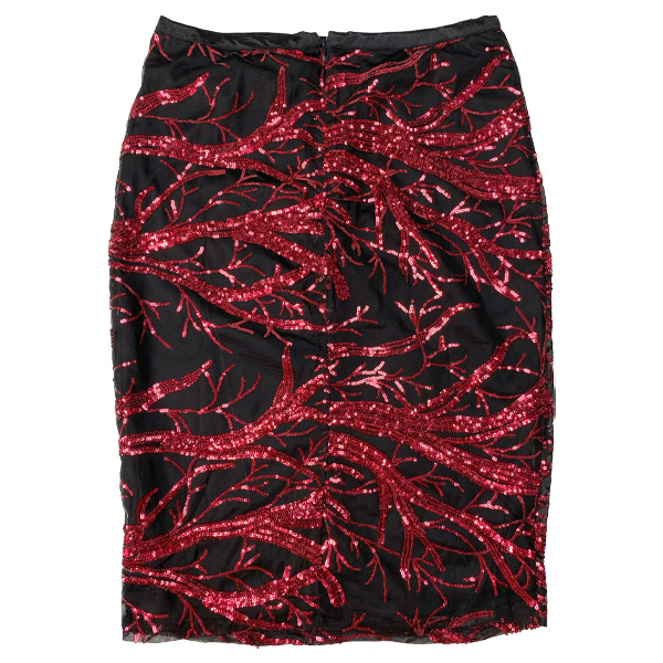 Falda  Runway Negro y Rojo- L