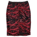 Falda  Runway Negro y Rojo- L