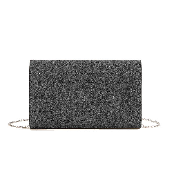 Cartera Tipo Sobre Plateado