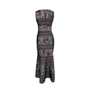 Vestido Sangria Nude y Negro- S