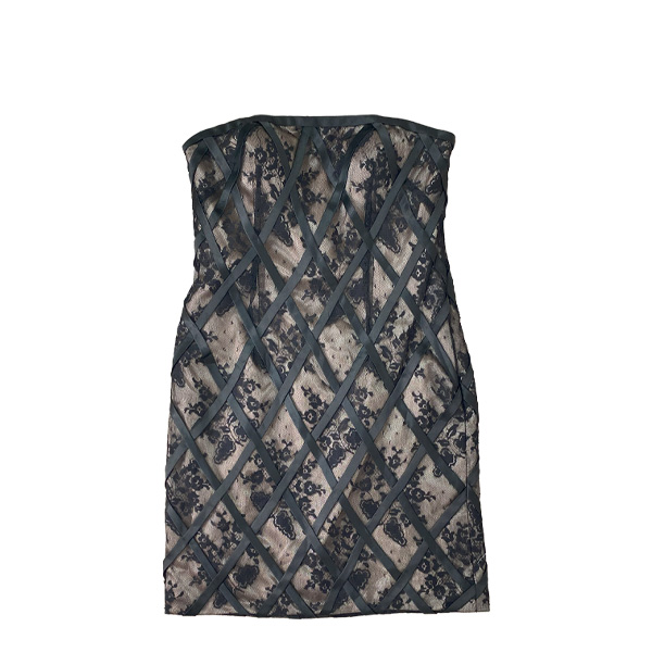 Vestido Negro y Rose Gold- S