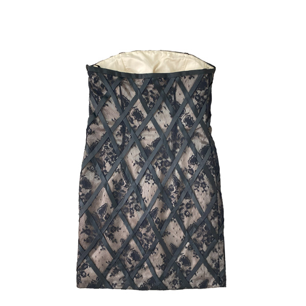 Vestido Negro y Rose Gold- S