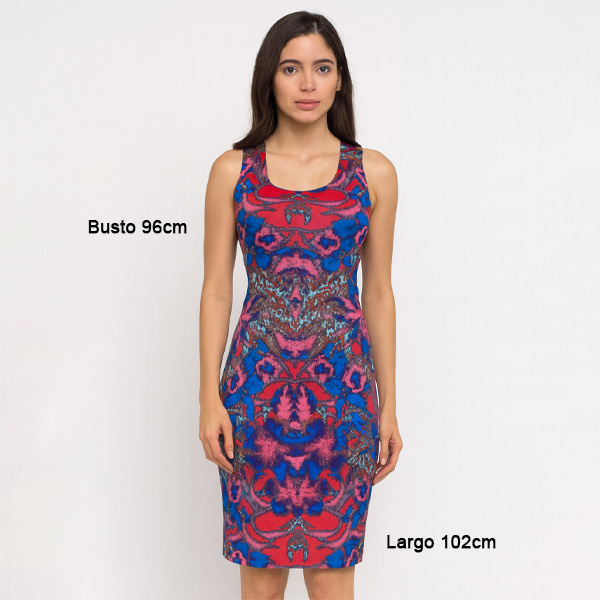 Vestido Sangria Multicolor- L