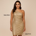 Vestido David Meister Dorado- S