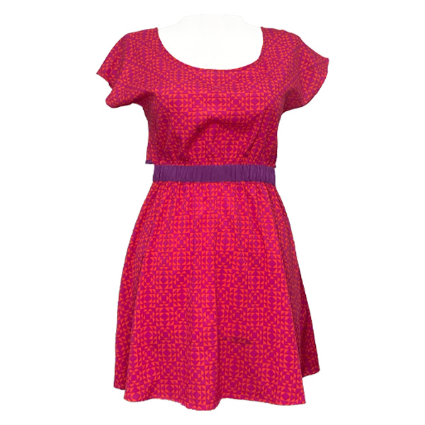 Vestido Roxy Fucsia y Naranja- S