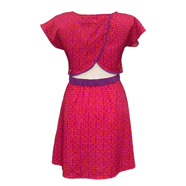Vestido Roxy Fucsia y Naranja- S