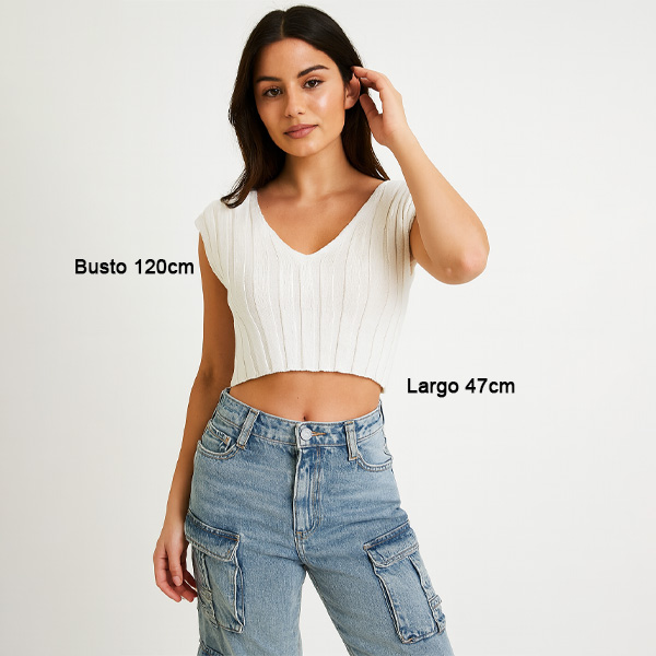 Pullover Forever21 Blanco- S