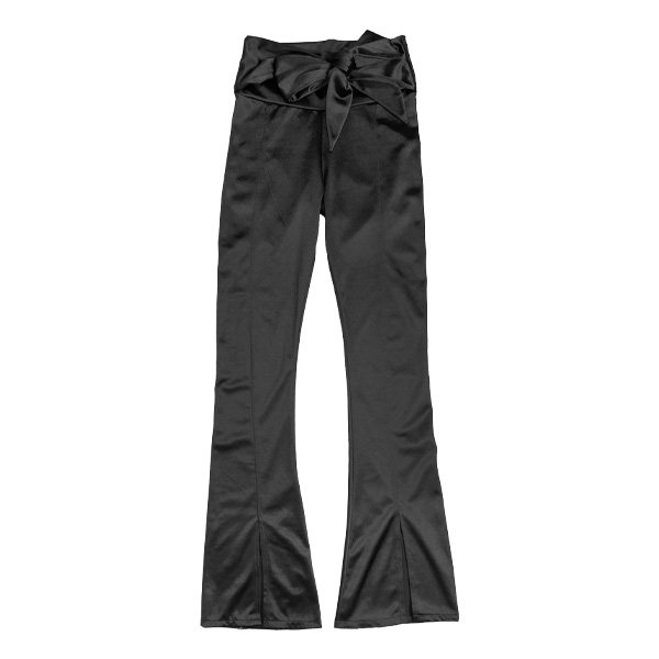 Pantalon La Sabbia Negro Satinado- S