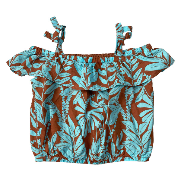 Blusa Janie&Jack Azul y Marron- 2