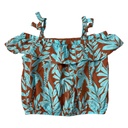 Blusa Janie&Jack Azul y Marron- 2