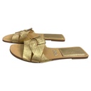 Sandalias Flats Zara Dorado- 38