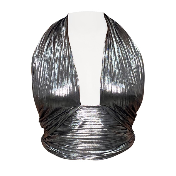 Blusa Glam Plateado- M