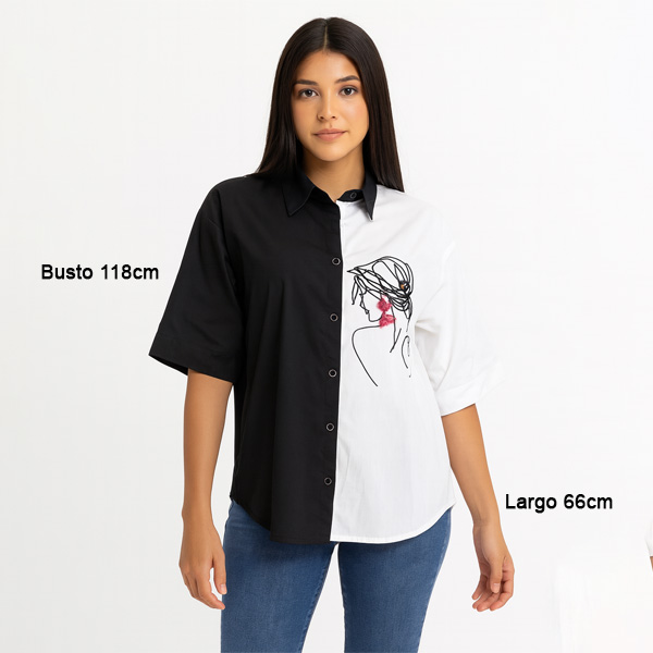 Camisa Pastel Bicolor- L