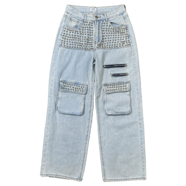 Cargo Jeans Kiwi Prelavado Claro- M