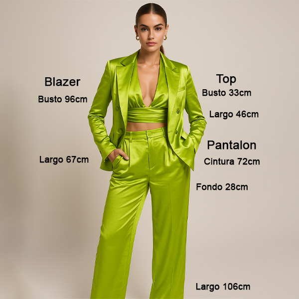 Conjunto Patystell Verde Satinado- S