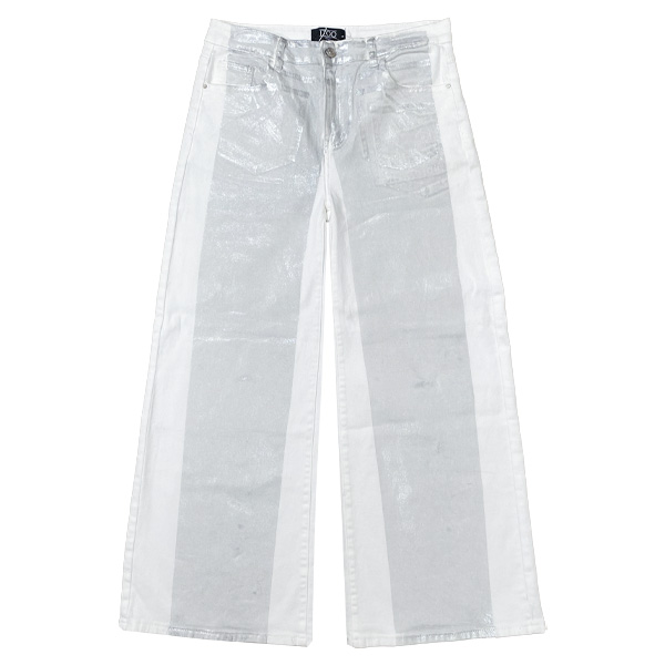 Jeans Itoo Blanco y Plateado- L 