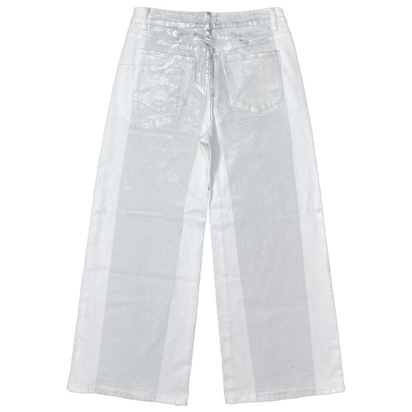 Jeans Itoo Blanco y Plateado- L 