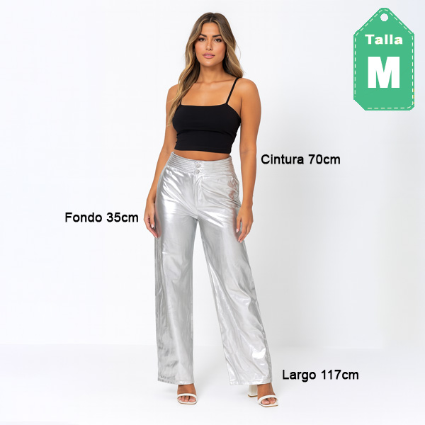 Pantalon Fancy Collection Plateado
