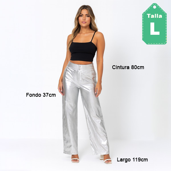 Pantalon Fancy Collection Plateado