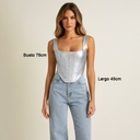 Top Shero Plateado- M