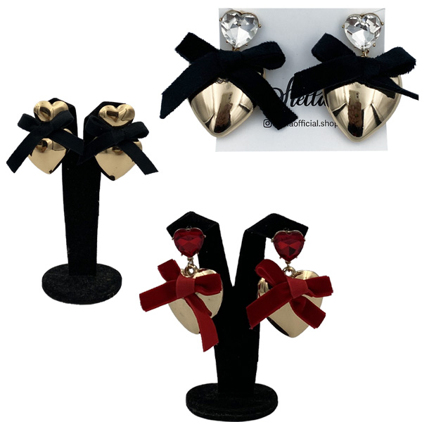 Arete de Corazon Colores Variados