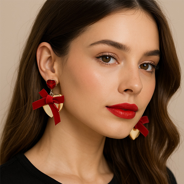 Arete de Corazon Colores Variados