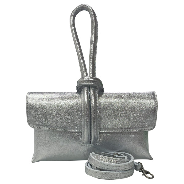 Cartera de Mano Plateado