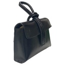 Cartera de Mano Negro Satinado