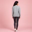 Sweater Gris y Negro- M