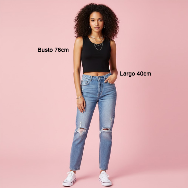 Blusa Shein Negro- S