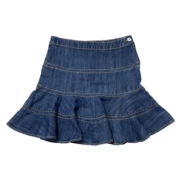 Falda Blanco Jeans- XL