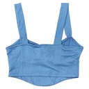 Crop Top Cotton.On Azul Claro- XS