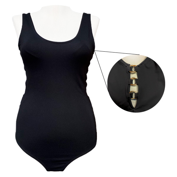 Body Ela Negro y Dorado- S