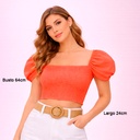 Crop Top Ela Coral Neon- M